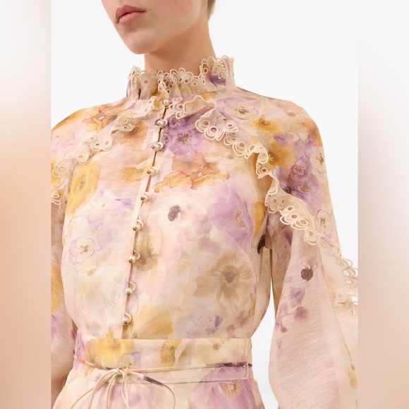 NWT Zimmermann Linen Blend Memento Blouse and Skirt Set - Picture 4 of 16